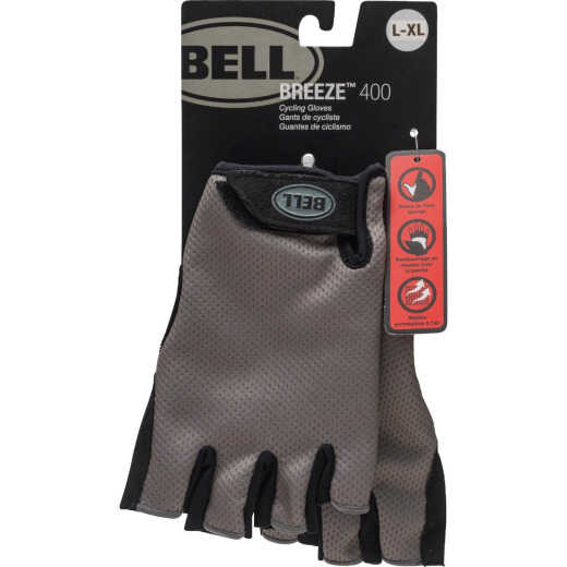 Bell Breeze 400 Black Suede Cycling Gloves, L/XL